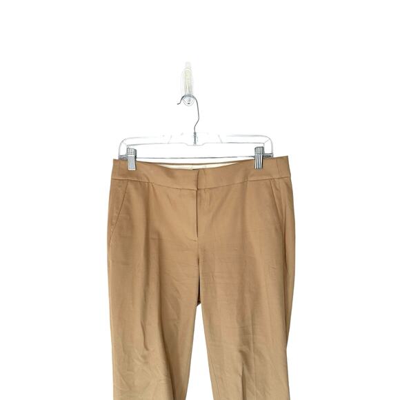 J.Crew Tan Business Office Career Cotton Blend Straight Leg Dress Pants Size 6 - Picture 3 of 10